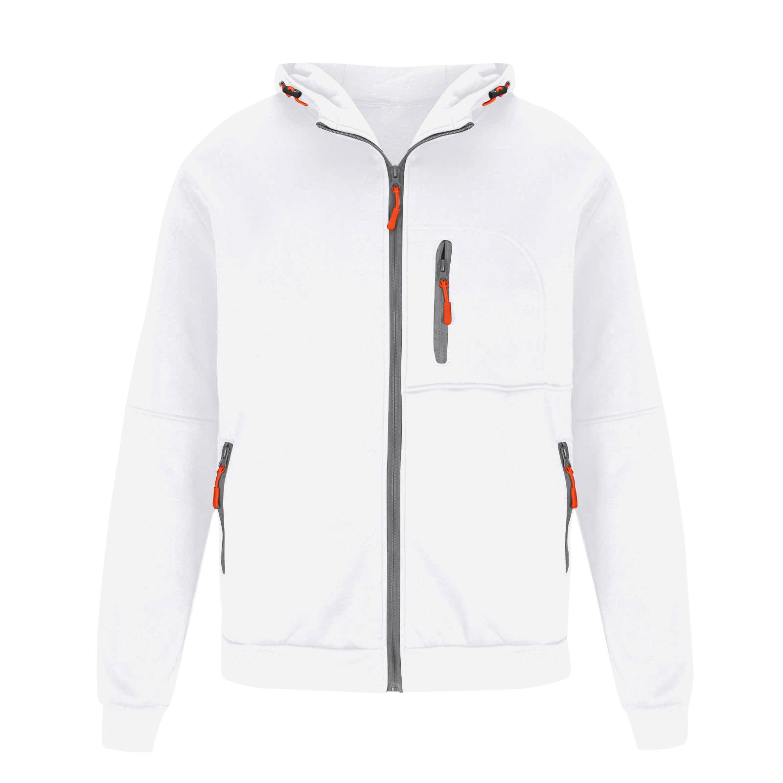 

Мужская куртка на молнии, повседневная куртка-кардиган в стиле ретро с длинными рукавами XL белый