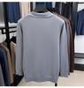 Autumn 2025 Wool Lapel Knit Sweater for Middle-Aged Men - Lightweight Base Layer Shirt