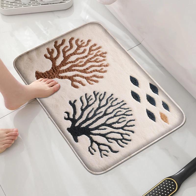 Badezimmer-Fußmatte mit Schildkrötenmuster, saugfähige Fußmatte, kleiner Teppich für die Dusche, Türvorleger, maschinenwaschbar, weich und bequem