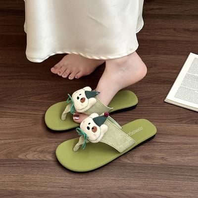 Cartoon Cute Doll Thick-bottomed Cool Slippers Women's Wear New Summer Super Fire Casual Comfortable Flat-bottomed Cool Slippers