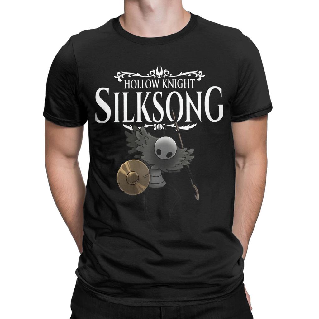 Herren T-Shirts Hollow Knight Silksong Freizeit 100% Baumwolle T-Shirt Kurzarm T-Shirt Rundhals Tops Große Größe