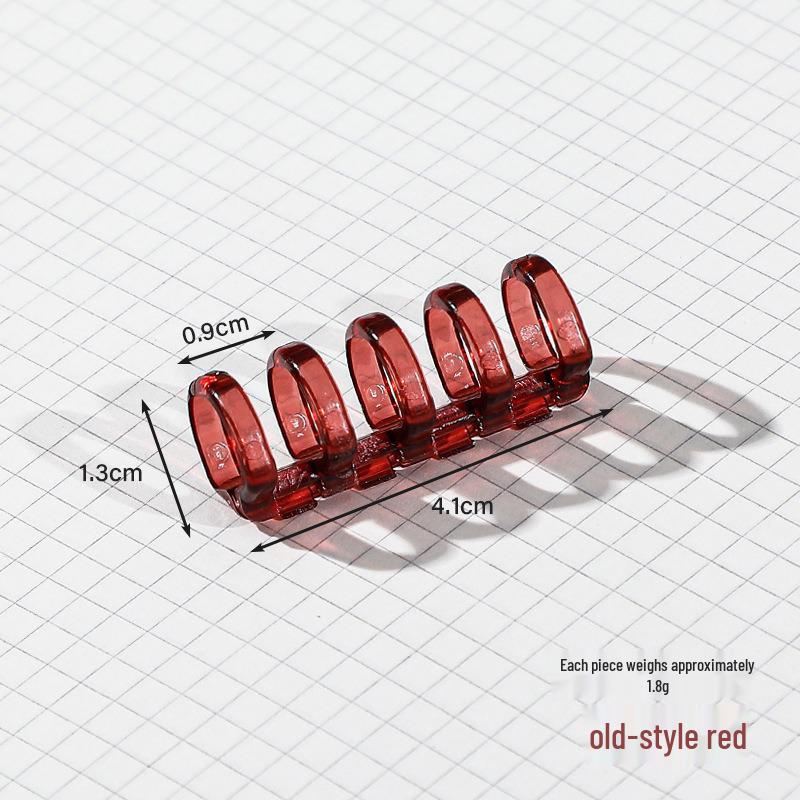 Transparent 5-Hole Plastic Binder Rings, Detachable Student B5 Loose-Leaf Notebook Clips for DIY Planners