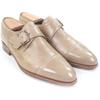Tolle John Lobb Business-Schuhe BRENTWOOD Kappe Single Monk Strap Beige Gebraucht