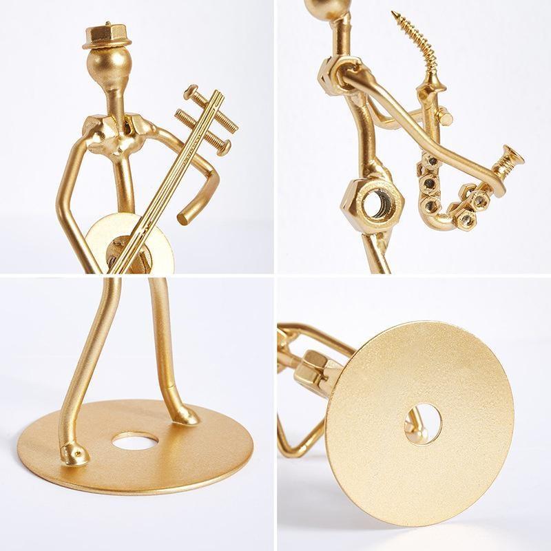 Light Luxury Style Modern Creative Musician Iron Art Decorations Desk Decorations Living Room Home Wine Cabinet Layout Furnishings