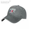Bandiera della Francia EST Parigi Cappellino da baseball unisex per adulti in denim lavato color carbone Cappellino da camionista patriottico unisex in cotone vintage da papà