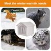 Outdoor Cat House Weatherproof Warm Insulated Winter Shelter with Screen Door for Indoor Outdoor Small Dogs Cats Puppies
