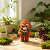 Small Animal Decoration Handmade Knitted Doll for Kids, Soft Crochet Forest Plush Toy, Decorative Figurine Cute Hand Woven Stuffed Doll,
