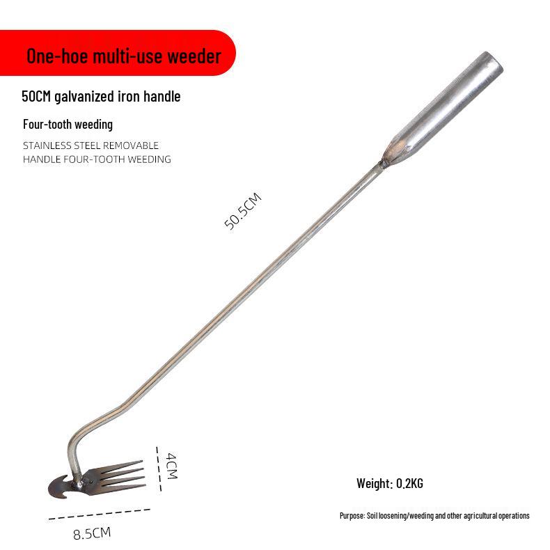 Manganese Steel Weeding Tool: Root Removal, Soil Loosening, Multifunctional Shovel for Gardening and Planting.