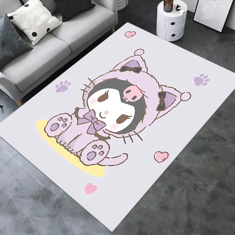 Office Rug Kawaii, Cat Anti-Slip Rug, Machine Washable for Living Room, Bedroom, Office, Multiple Sizes, Bedroom Mat, Decorative Mat, Durable Mat, Liv