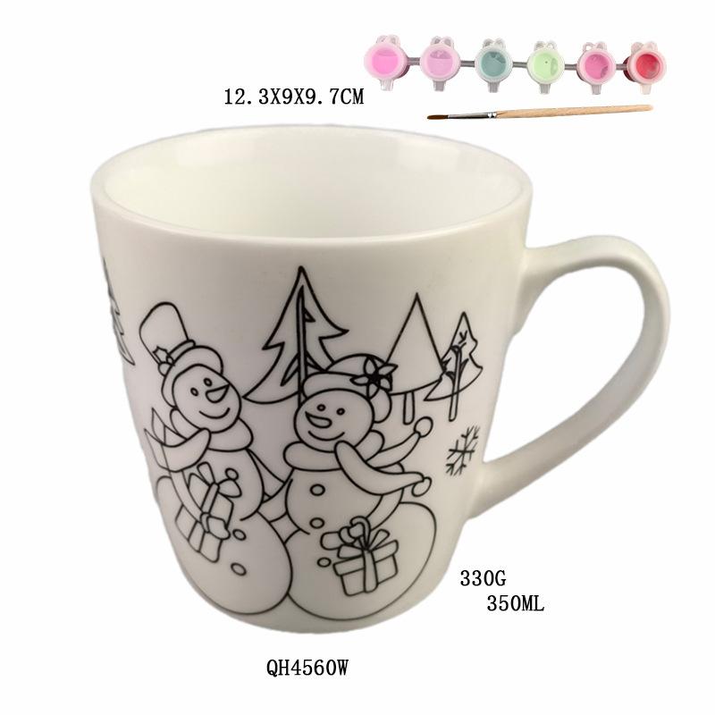 

Ceramic DIY33D Dinosaur Shape Mug Ins Cup Cute and High-Looking with Pigment Can Be Painted and Drinkable 400ML