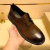 Spring and Summer New Large Size Inner Height Increase Men's Leather Shoes Two-layer Cowhide Formal Casual Men's Shoes