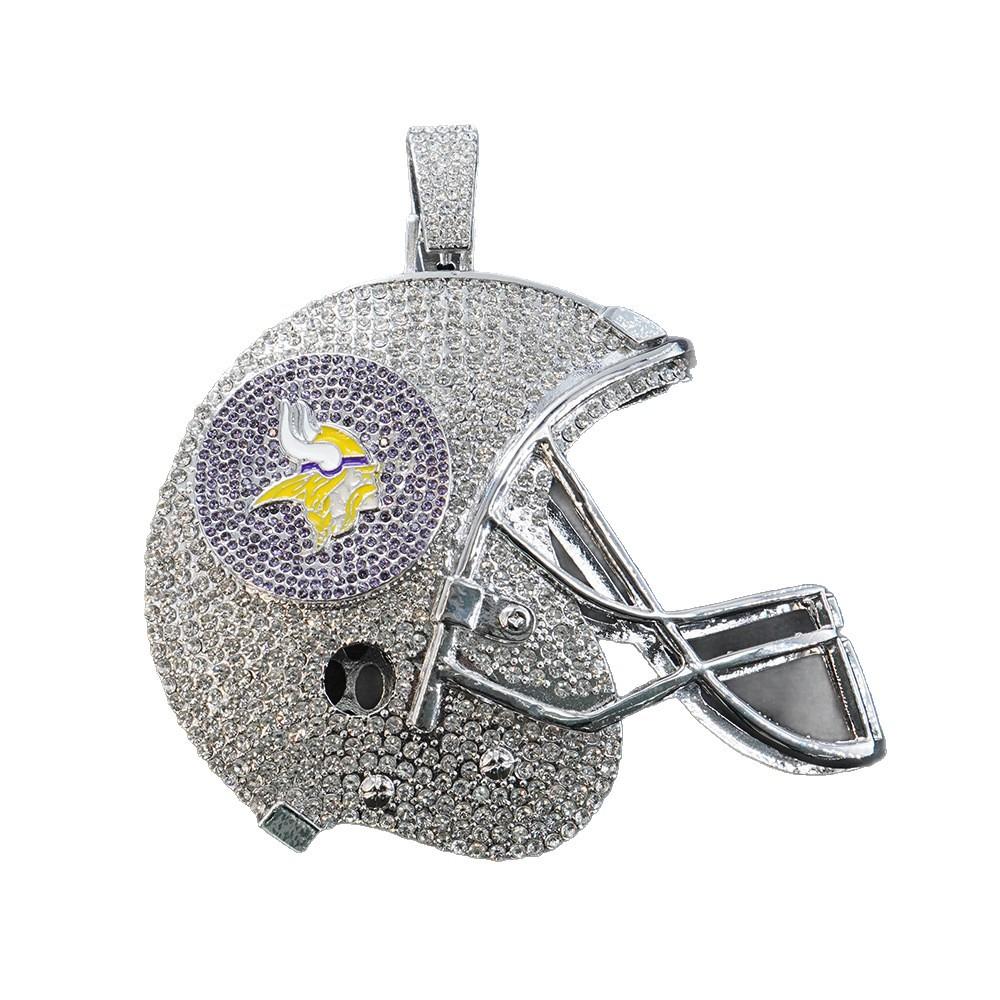 Minnesota Vikings Football Helmet Alloy Pendant Necklace