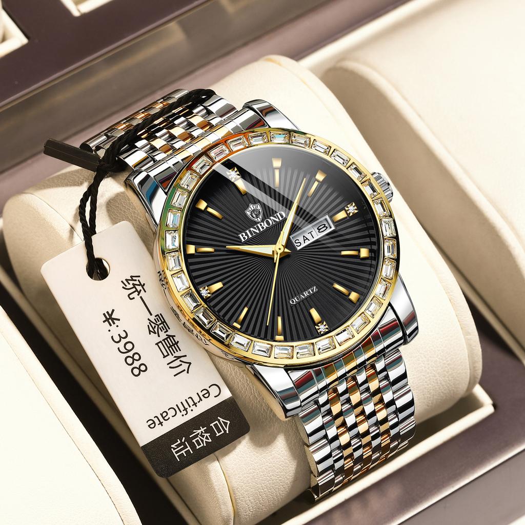 Men's Waterproof Luminous Running Alarm Clock Watch