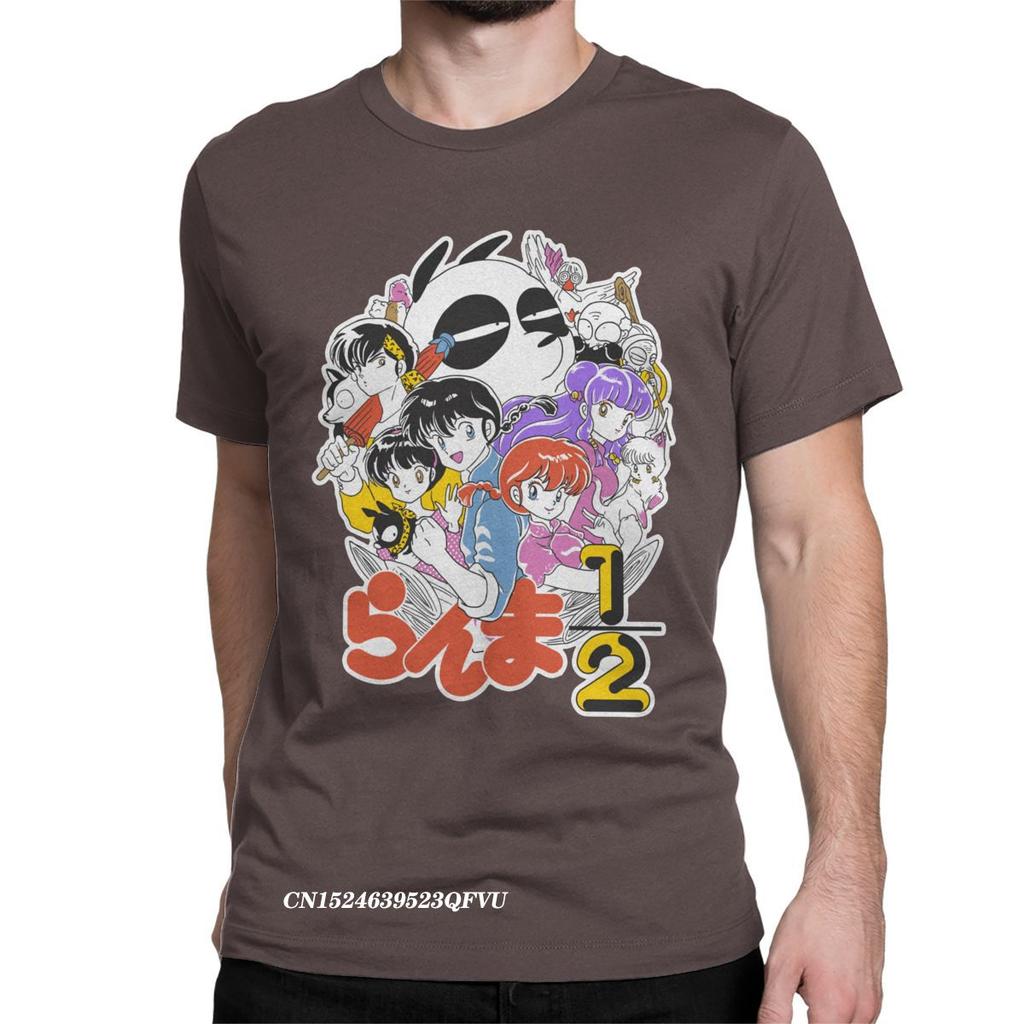 Awesome Ranma 1/2 Anime Changing Warrior T-Shirts Men Round Collar Pure Cotton Tshirt Harajuku Tees Adult Tops