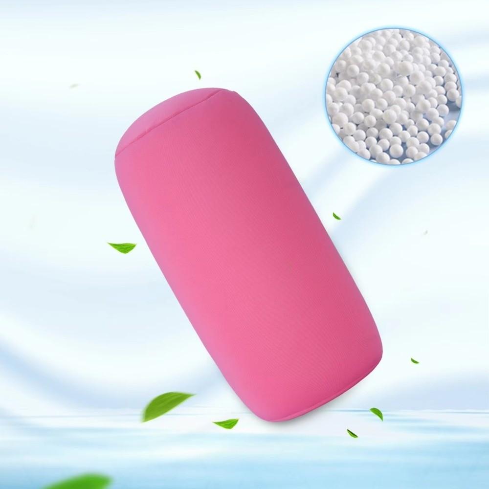 Comfortable Bone Pillow Foam Particle Neck Support Pillow Microbead Bolster Tube Pillow  Travel Use