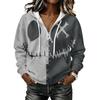 Women's Halloween Print Long Sleeve Hoodie Pullover Sweatshirt