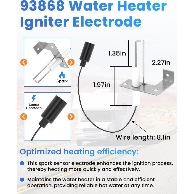 2025 HOT- RV Water Heater Part Fit Atwood RV Water Heater GC6AA-10E GC10A-4E Include 91365 Control Circuit Board Parts,91447 Thermal Cut Off &