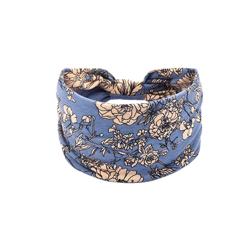 Women's Paisley Sport Yoga Headband - Sweat-Absorbing, Elastic Cotton, Bohemian Style