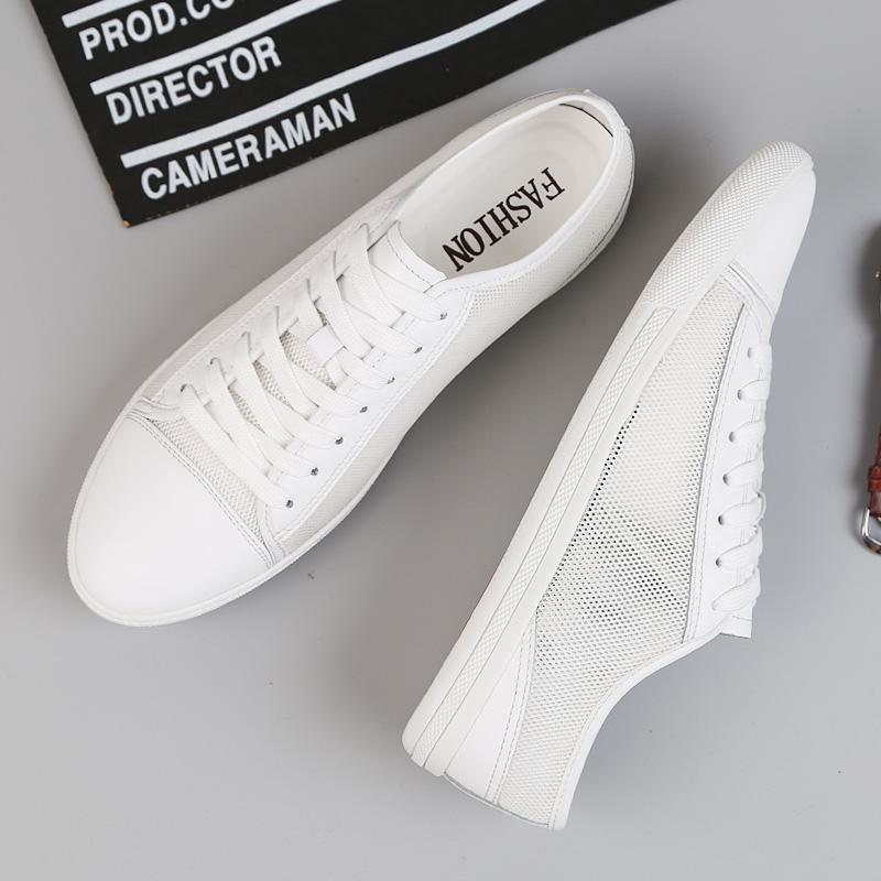 2024 İlkbahar Sıcak Satış Oyuk Nefes Alabilir Erkek File Ayakkabılar Günlük Rahat Sürüş Ayakkabıları Erkek Düz Ayakkabılar Hafif Ücretsiz Kargo