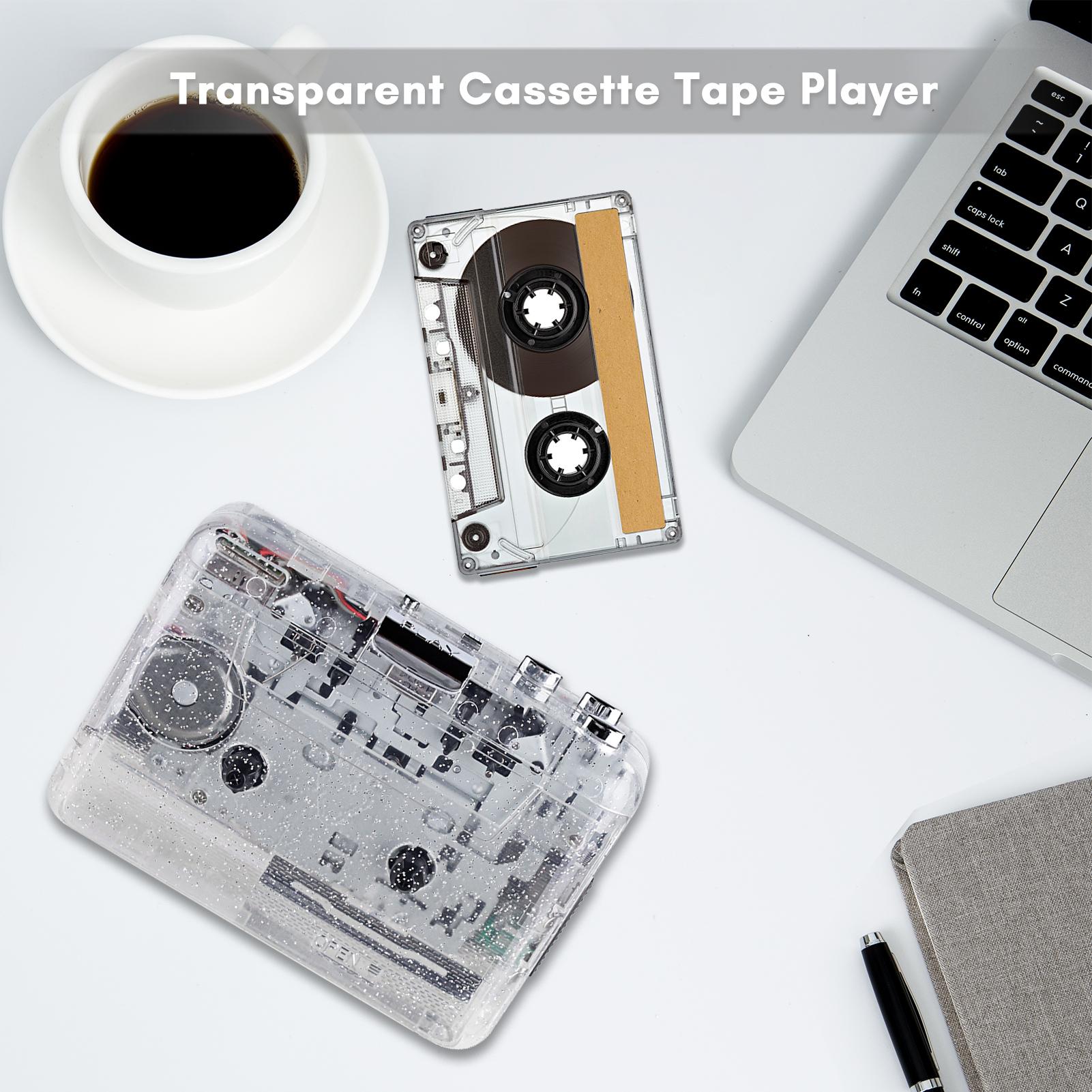 

Portable USB Cassette Player Transparent Cassette Tape Player USB Cassette Player with USB2.0 Port