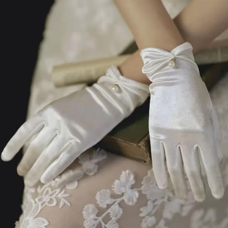 Savweder French Pearl Satin Gloves
