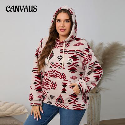 Herbst und Winter Übergröße Hoodie Mittellange Oberteile Damen Tasche Verdickte Plüsch Sweatshirtjacke