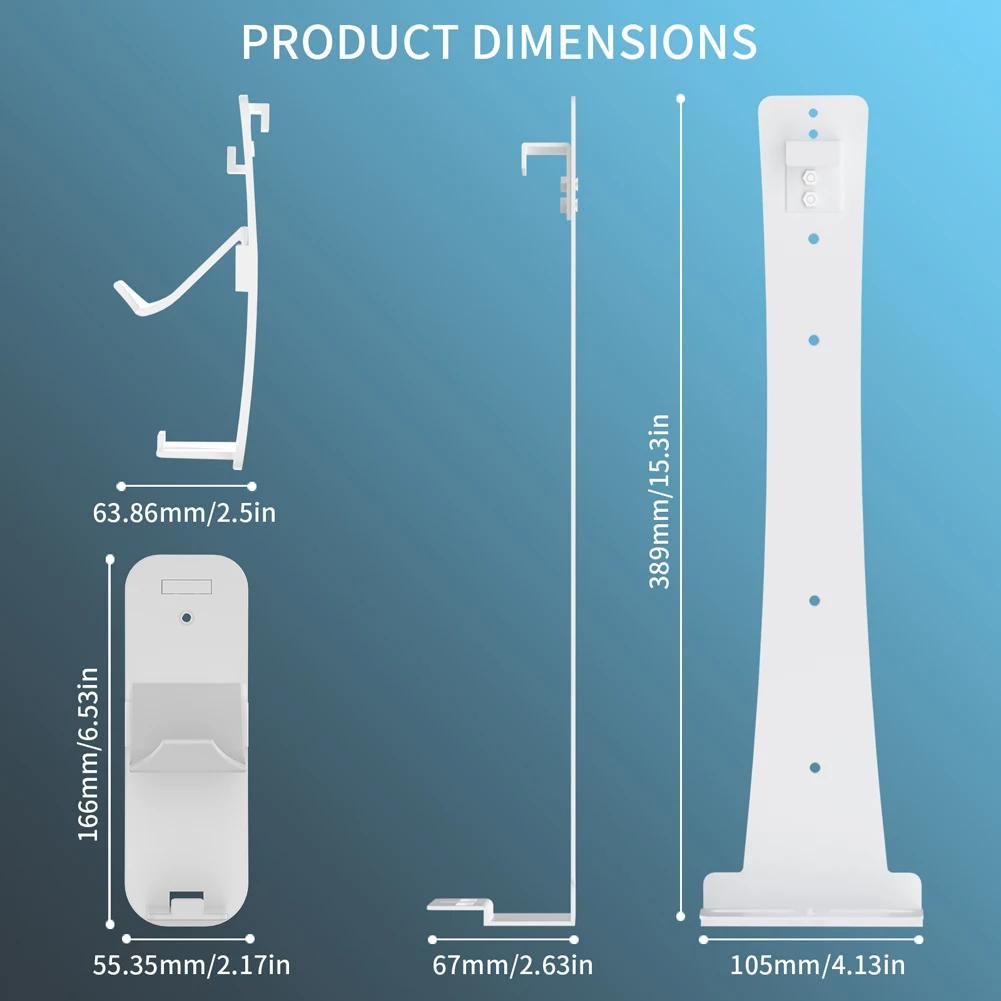 For PS5 Pro/PS5 Slim/PS5 Host Wall Mount Bracket with Controller Headset Hook Controller Headset Display Holder Game Accessories