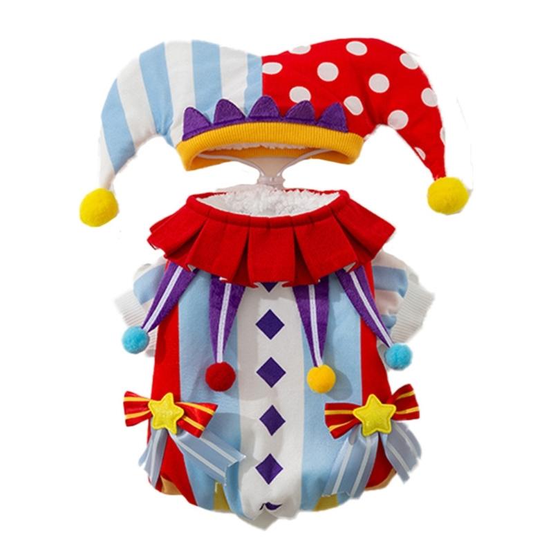 

Зимняя одежда для собак Одежда клоуна для собак Мальчик Девочка Собаки среднего размера для использования в помещении и на улице Толстое пальто Одежда Наряд для питомца S.