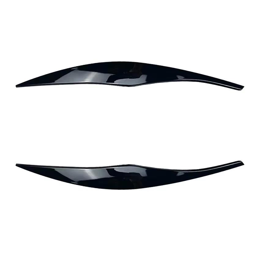 For BMW 3 Series E90 E91 2005 2006 2007 2008 2009 2010 2011 Sedan / Touring Stickers ABS Gloss Black Headlight Eyebrows Eyelid