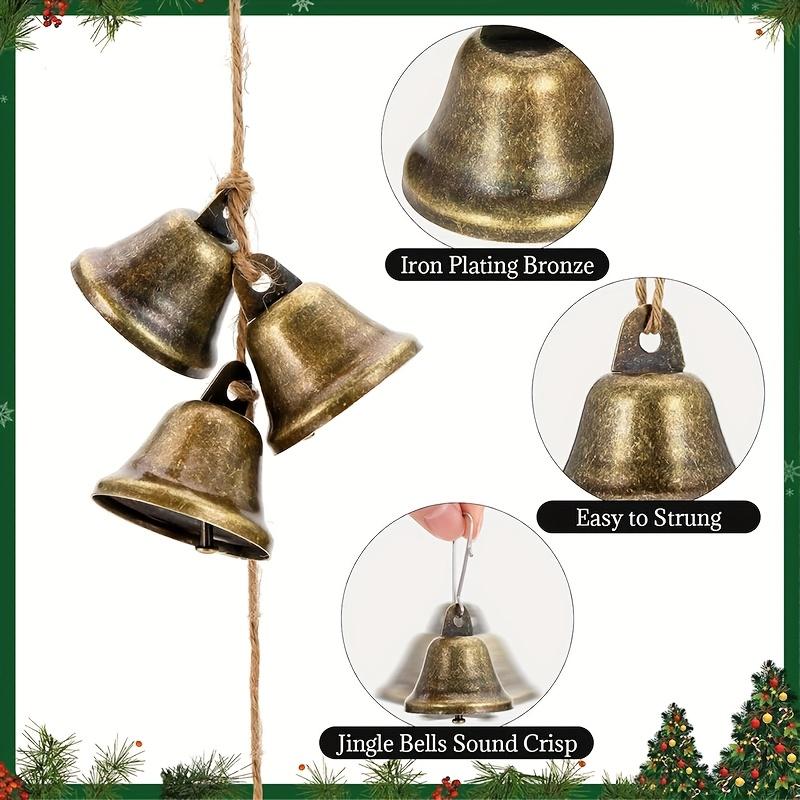 25-Piece 38mm Vintage Handmade Metal Bells for DIY Wind Chimes, Wedding Decor, and Christmas Tree Ornaments