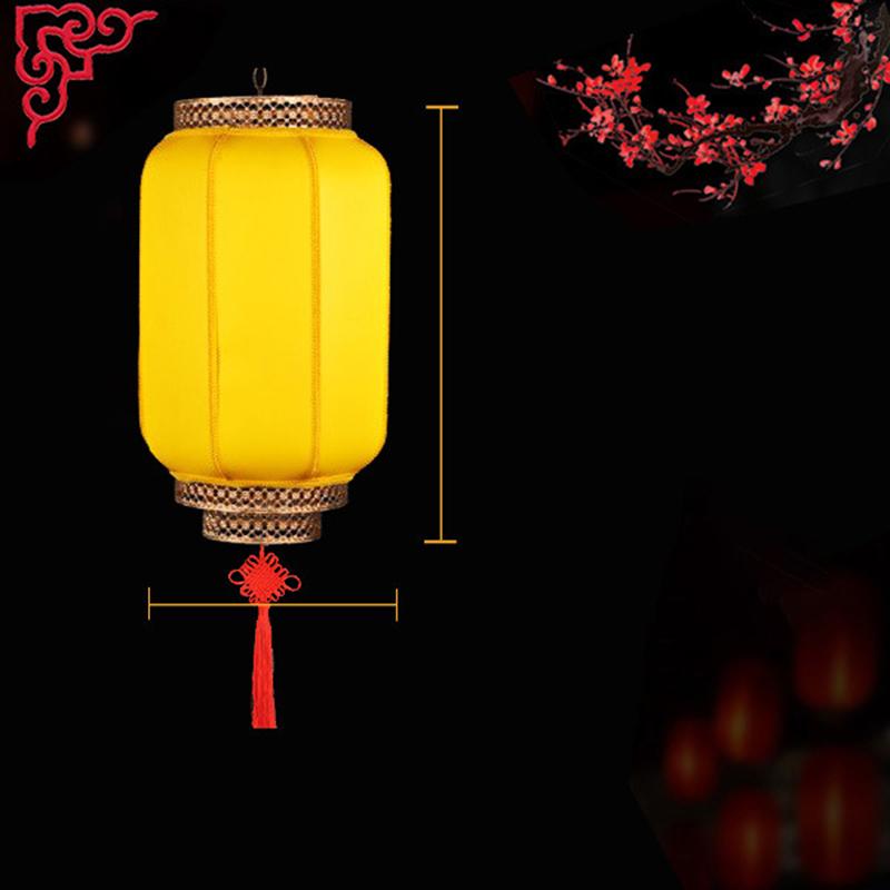 Chinese Retro Red Lantern Festival Printing Landscape Decorative Lanterns Outdoor Waterproof Sunscreen PVC New Year Lanterns