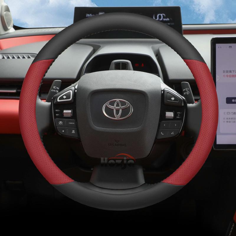 Ādas stūres rata pārvalks priekš Toyota
