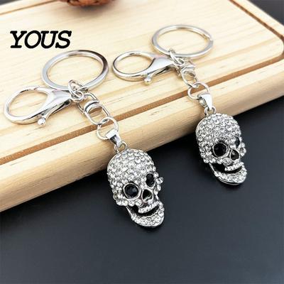 Unisex Schlüsselanhänger Bling Strassstein Totenkopf Schlüsselanhänger, Halloween Gothic Anhänger Anhänger, Handtaschen Rucksäcke Geldbörse Anhänger Zubehör Schlüsselanhänger