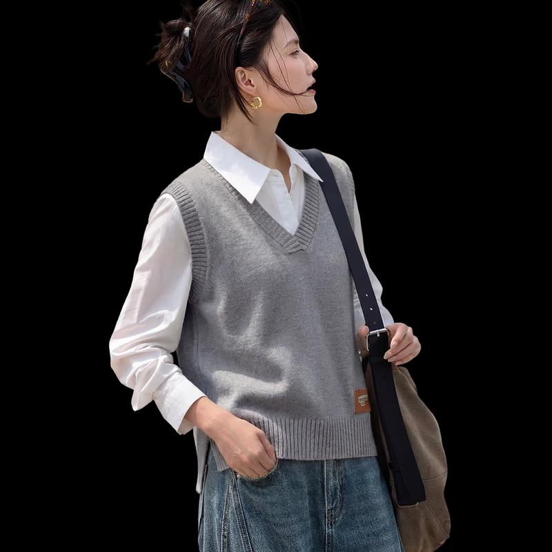 Women's V-Neck Knit Vest