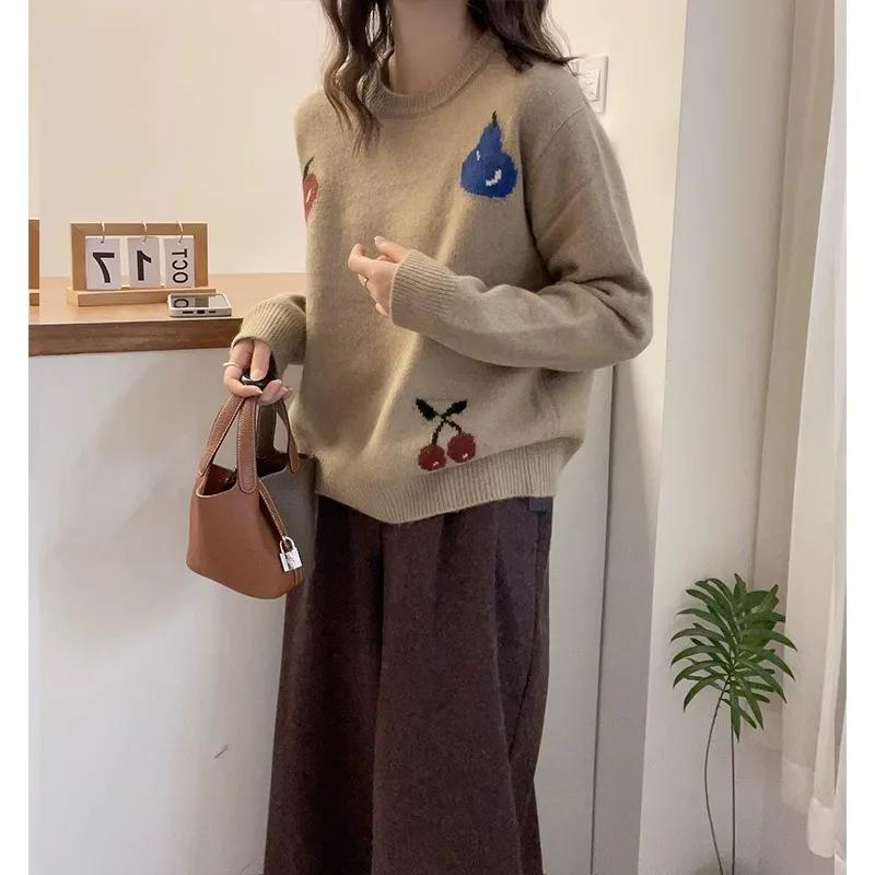 Sweater for Women Winter Thickened Pullover Warm Knitted Stretchy Long Sleeve Oversize Jumper Sweater Tops