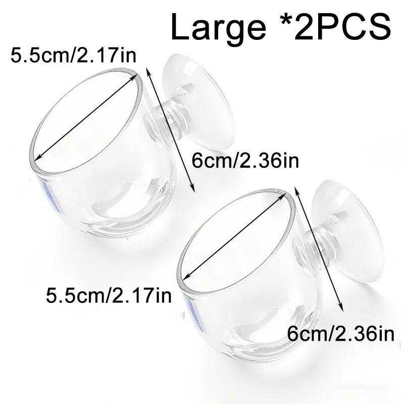 Aquarium Decoration Plant Cup Pot Acrylic Fish Tank Aquatic Plant Grow With Suction Holder Bloodworm Feeder Feeding Cup Accesory