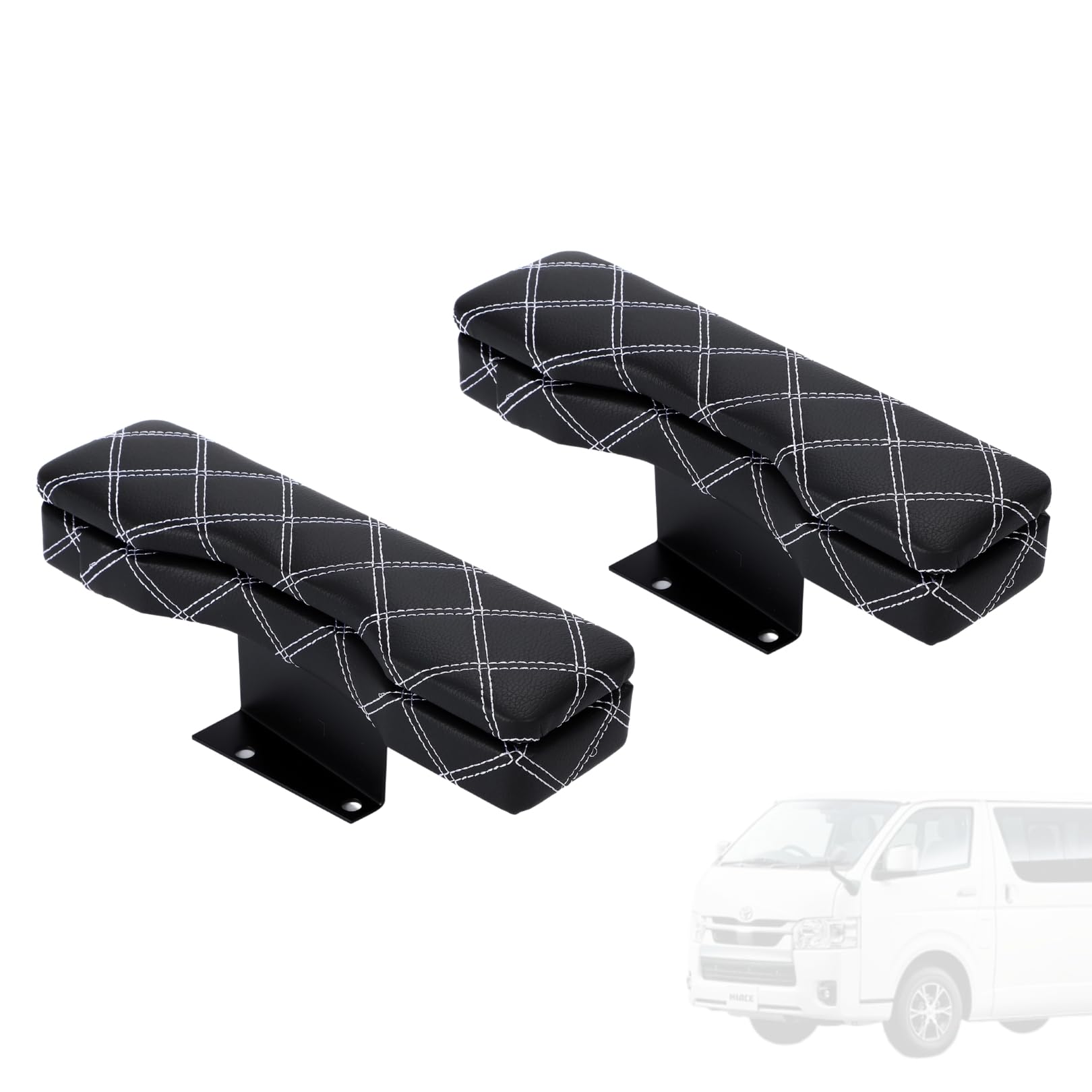 

Стильный подлокотник для Toyota Hiace 200 Series Super GL Wagon белый с простой установкой и (со строчкой) хранилище.