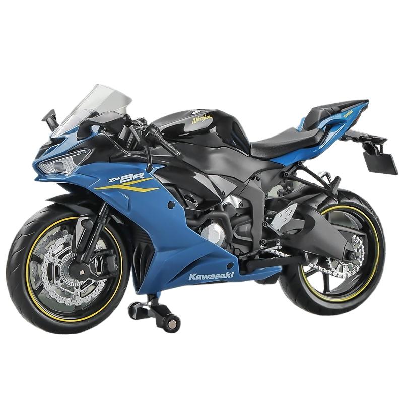 1/12 Kawasaki 600cc Niaja ZX6R Alloy Motorcycle Model Simulation Diecast Metal Street Motorcycle Model Children Toy Gift