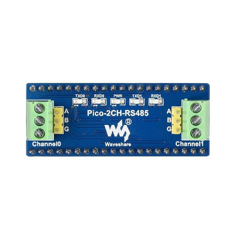 Raspberry Pi Pico RS485 Dual-Channel Exp. Board with P3485 Chip for UART Comm. 3.3V MicroPython