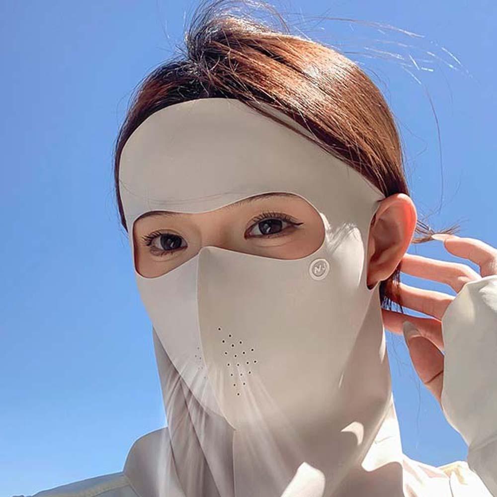Elastische Eis-Seiden-Gesichtsbekleidung Spurlos UV-Schutzmaske UPF50+ Sonnenschutzmaske Schule