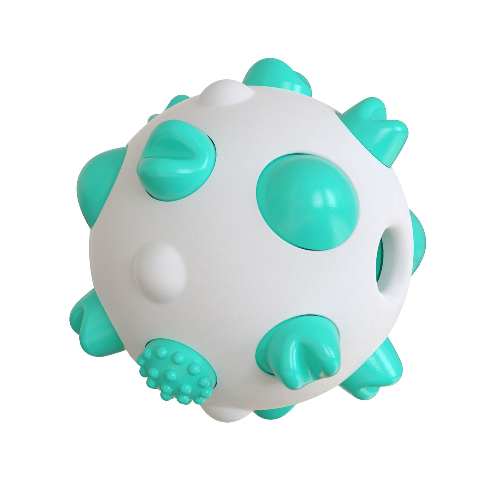 

Игрушка для медленной подачи корма для собак, жевательная игрушка для щенков, теннисный мяч для моляров, пищащая, прочная игрушка для домашних животных для чистки зубов, удаления зубного камня, тренировки ловкости бирюзовый