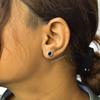 Natural Black onyx studs Black diamond earrings Sterling silver studs Handmade studs Healing gemstone studs Gift for her Gift for mom