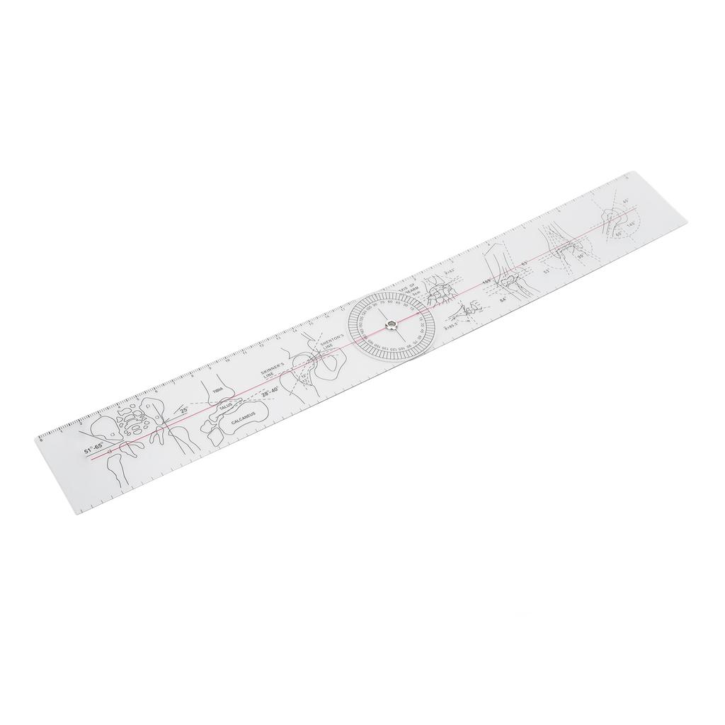 PVC Goniometer Angle Ruler 360 Degree Measure Joints Motion Range for Physical Therapy
