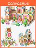 Wooden Castle Building Blocks Set For Kids With Diy Construction And Parentchild Interaction
