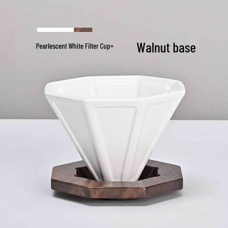 Керамический кофейный дриппер Changqi с деревянным поддоном