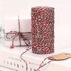 100Meter/Roll Two Colors Cotton Baker Twine Rope Cord Christmas Wedding Decoration Gift Packaging String DIY Gift Crafts Wrap