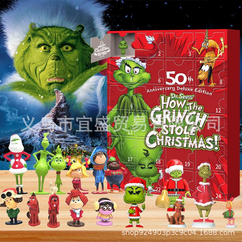 Halloween Doomsday Blind Box Calendar Ornament 24 Grid Blind Box Design Ornament Doll Blind Box Design