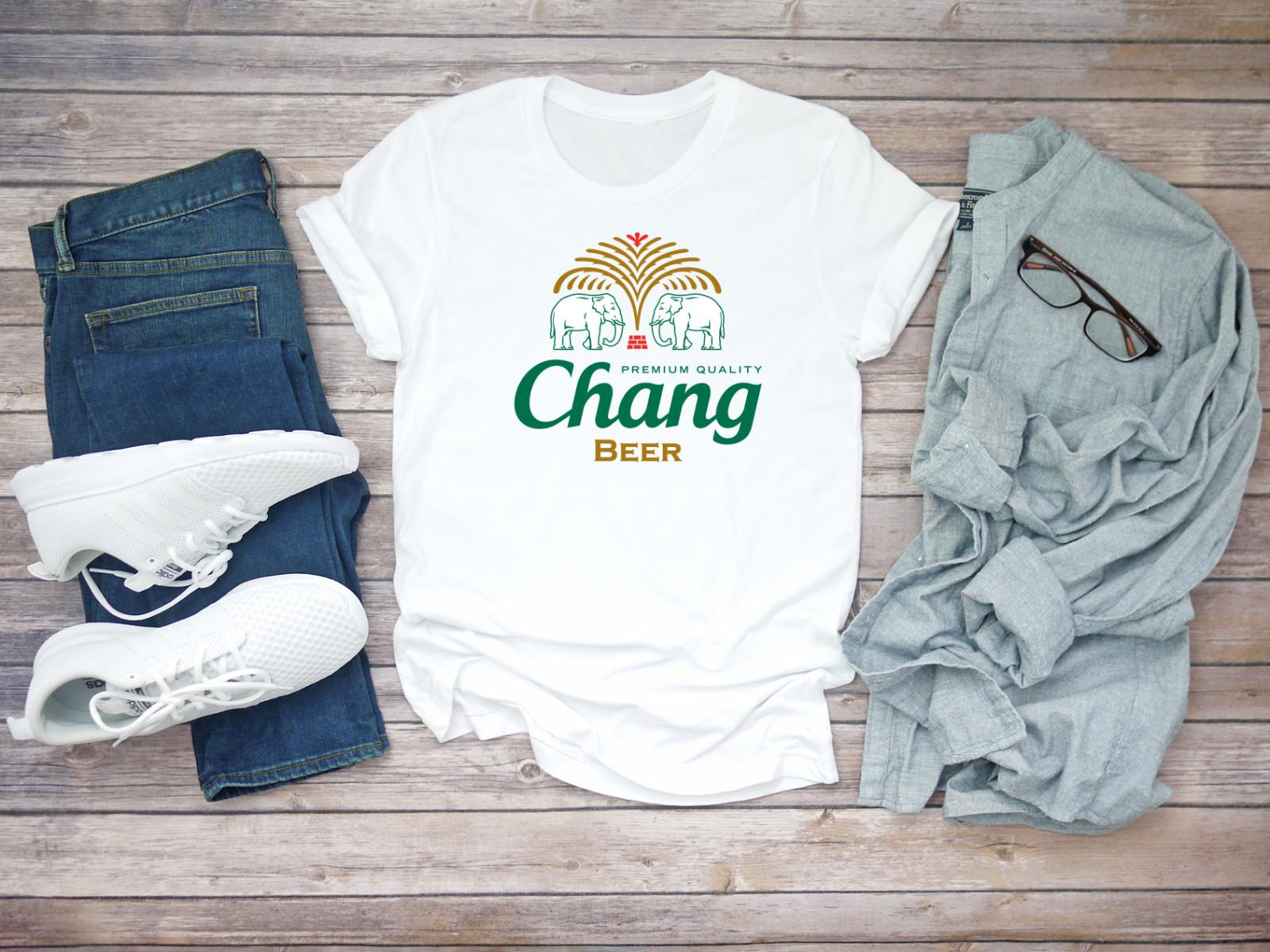 Chang Beer Logo Short Sleeve Men T-shirt F247 XXL
