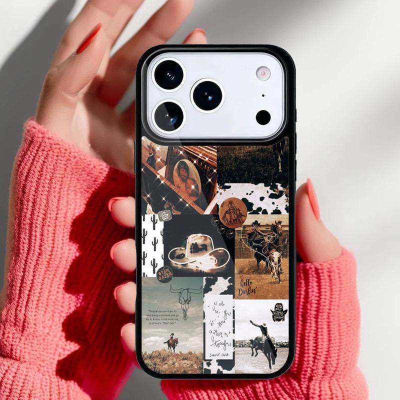 

Cowboy Cowgirl Howdy Western Ranch Boho Phone Case for iPhone 17 16 15 14 13 Pro Max Back Cover for 12 11 Pro Coque iPhone 16 Plus