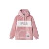 X MIHARA YASUHIRO Logo Embroidered Fashion Casual Long Plush Spliced Hoodie Women Hoodies Light-Purple F11W243203F-PK